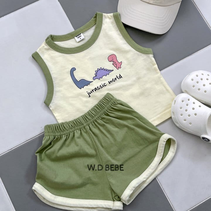 Woodie - Korean Children Fashion - #childrensboutique - Jurassic Top Bottom Set - 4