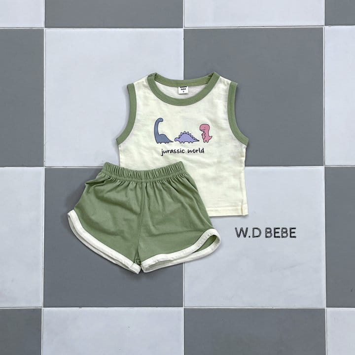 Woodie - Korean Children Fashion - #discoveringself - Jurassic Top Bottom Set - 5