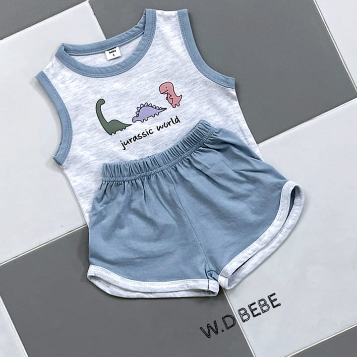Woodie - Korean Children Fashion - #kidsstore - Jurassic Top Bottom Set - 8