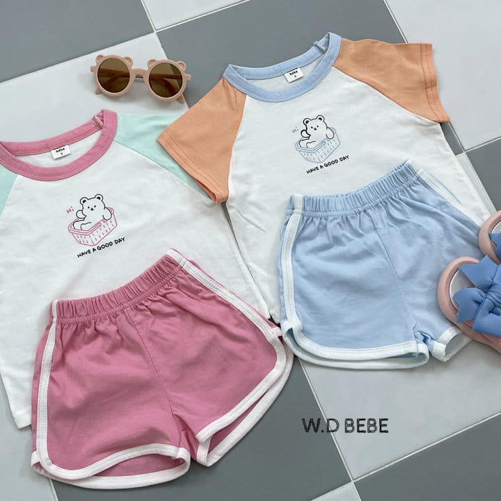 Woodie - Korean Children Fashion - #kidzfashiontrend - Basket Top Bottom Set