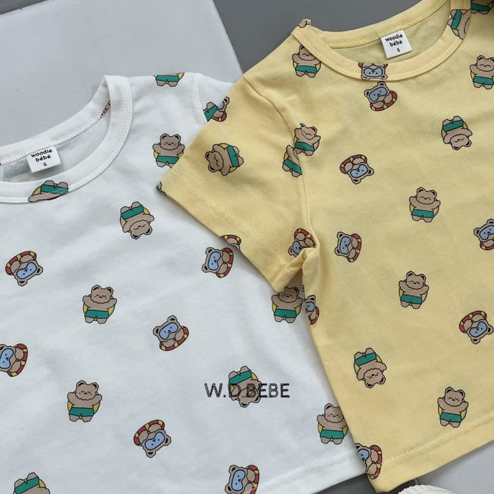Woodie - Korean Children Fashion - #minifashionista - Bear Ring Tee - 2