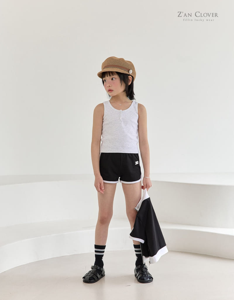 Zan Clover - Korean Children Fashion - #childofig - Button Sleeveless Tee - 5