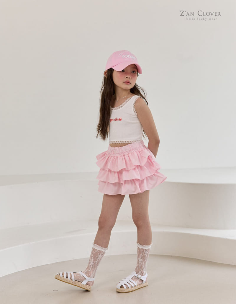 Zan Clover - Korean Children Fashion - #stylishchildhood - Rib Frill Top - 4