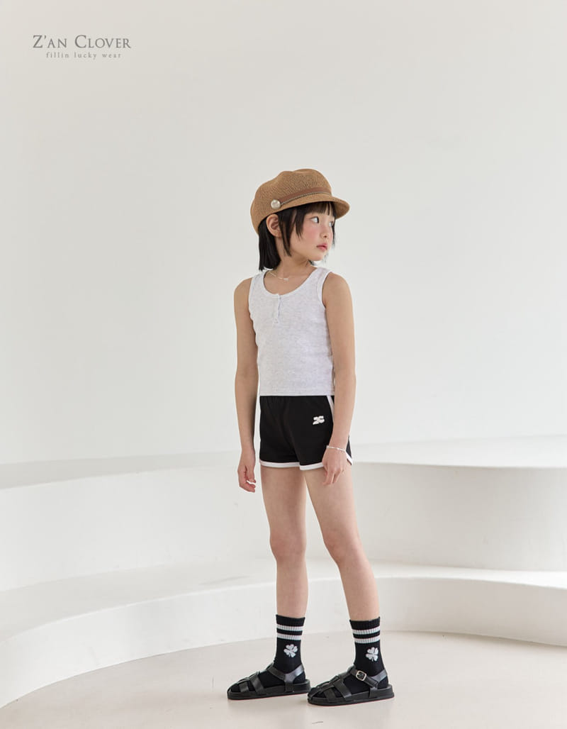 Zan Clover - Korean Children Fashion - #childrensboutique - Button Sleeveless Tee - 6