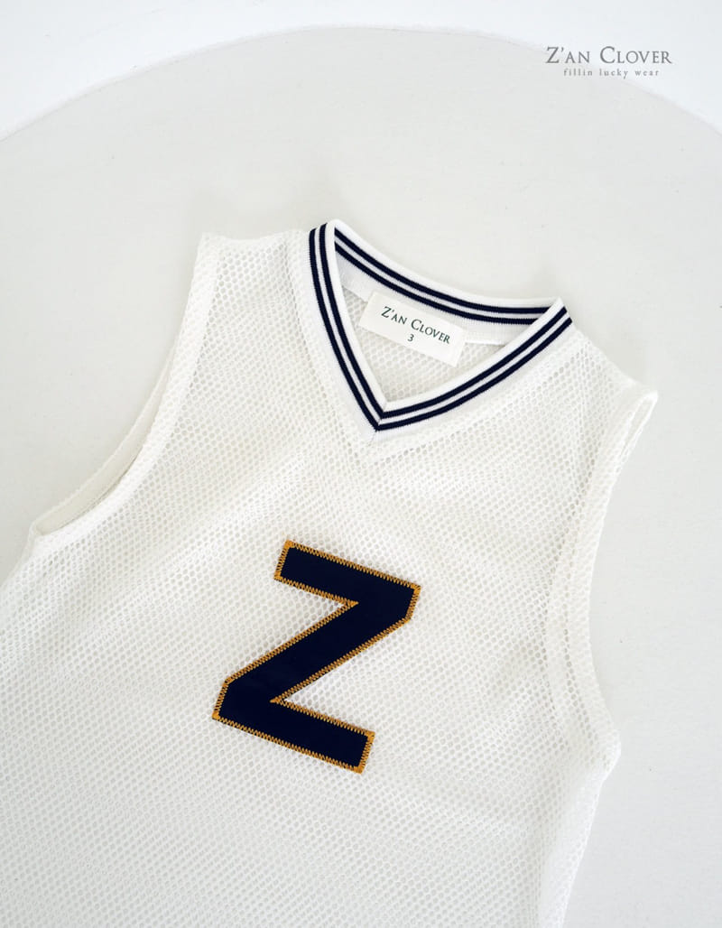 Zan Clover - Korean Children Fashion - #childrensboutique - Z Mesh Sleeveless Tee - 4