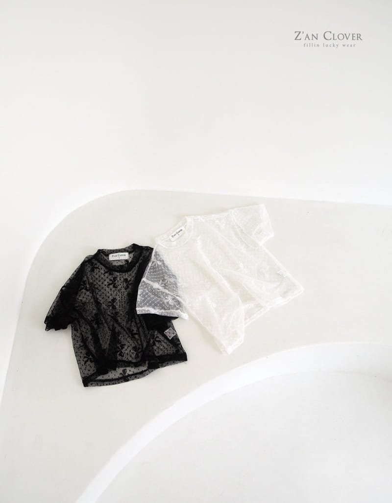 Zan Clover - Korean Children Fashion - #fashionkids - Loose Lace Tee - 2