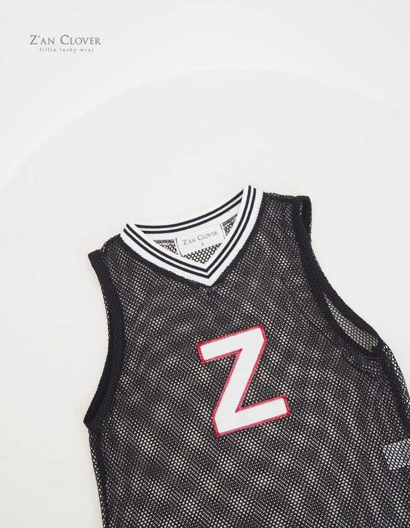 Zan Clover - Korean Children Fashion - #kidsshorts - Z Mesh Sleeveless Tee - 7
