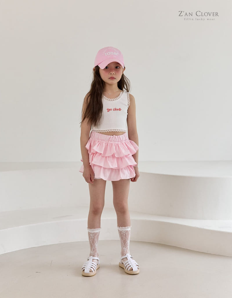 Zan Clover - Korean Children Fashion - #stylishchildhood - Rib Frill Top - 3