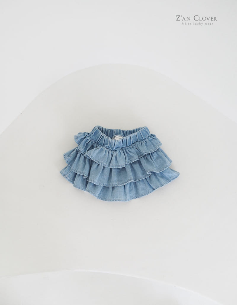 Zan Clover - Korean Children Fashion - #todddlerfashion - Denim Kan Kan Skirt - 2
