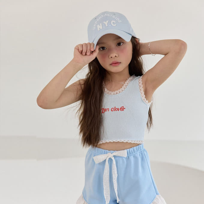 Zan Clover - Korean Children Fashion - #todddlerfashion - Rib Frill Top
