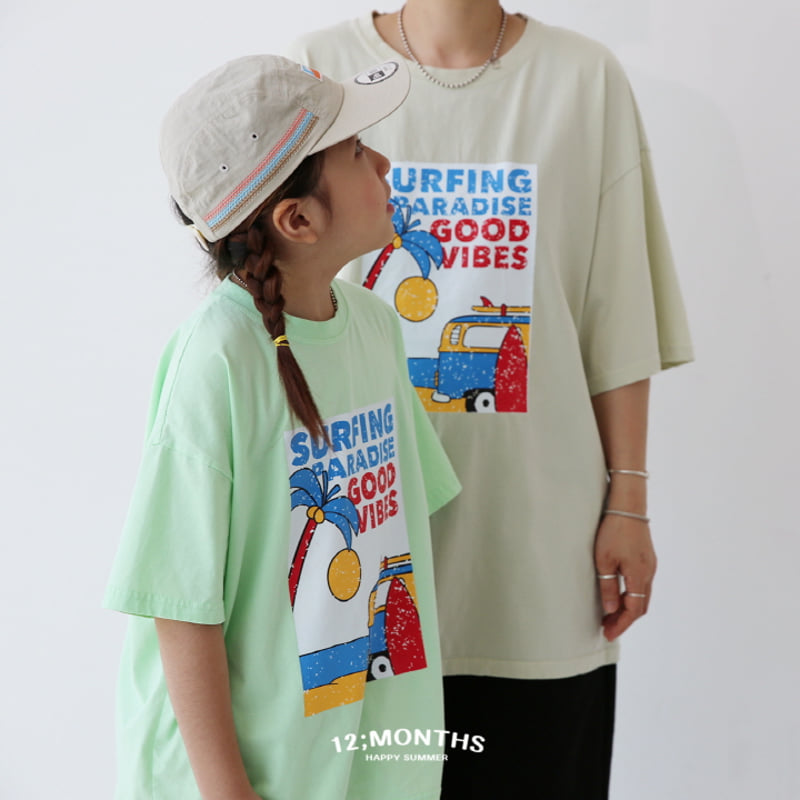 12 Month - Korean Children Fashion - #stylishchildhood - Surfing Car Tee with Mom