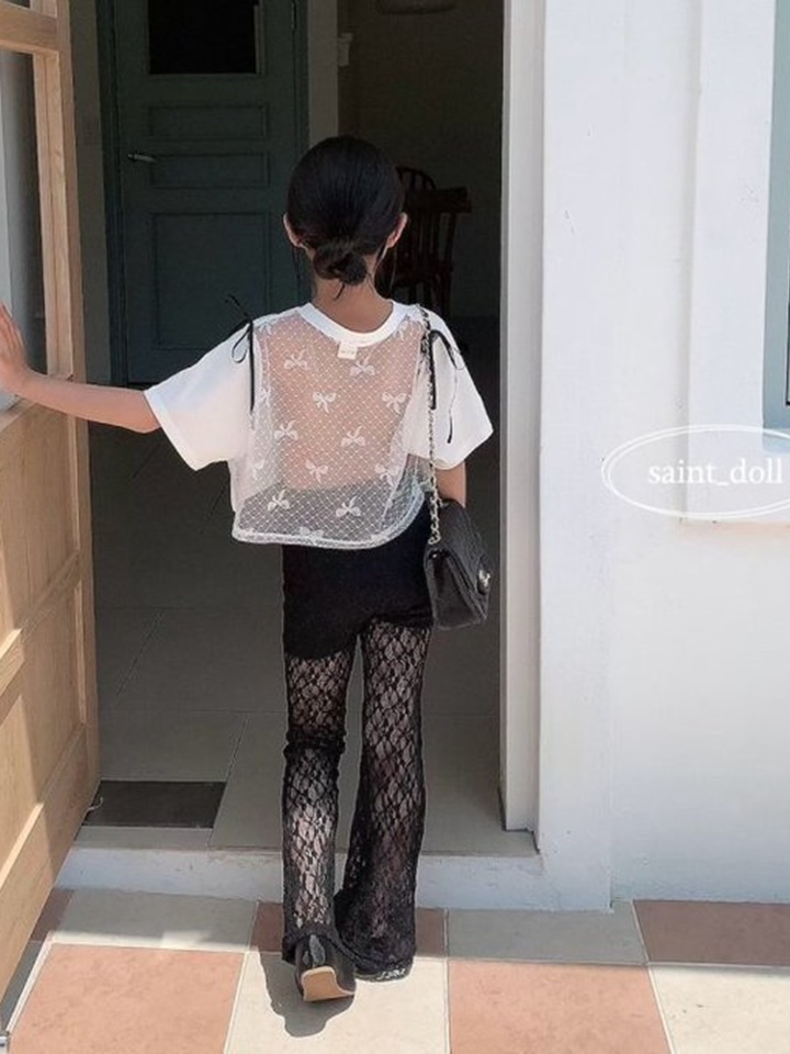 Ribbon Mesh Tee