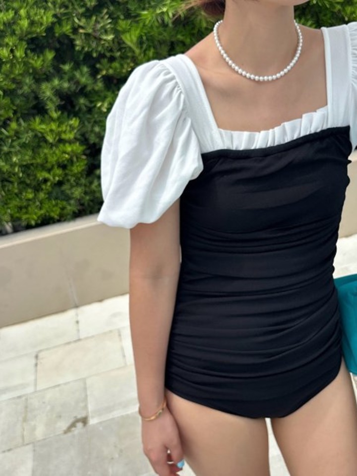 Adult Log Shirring Swim Wear
