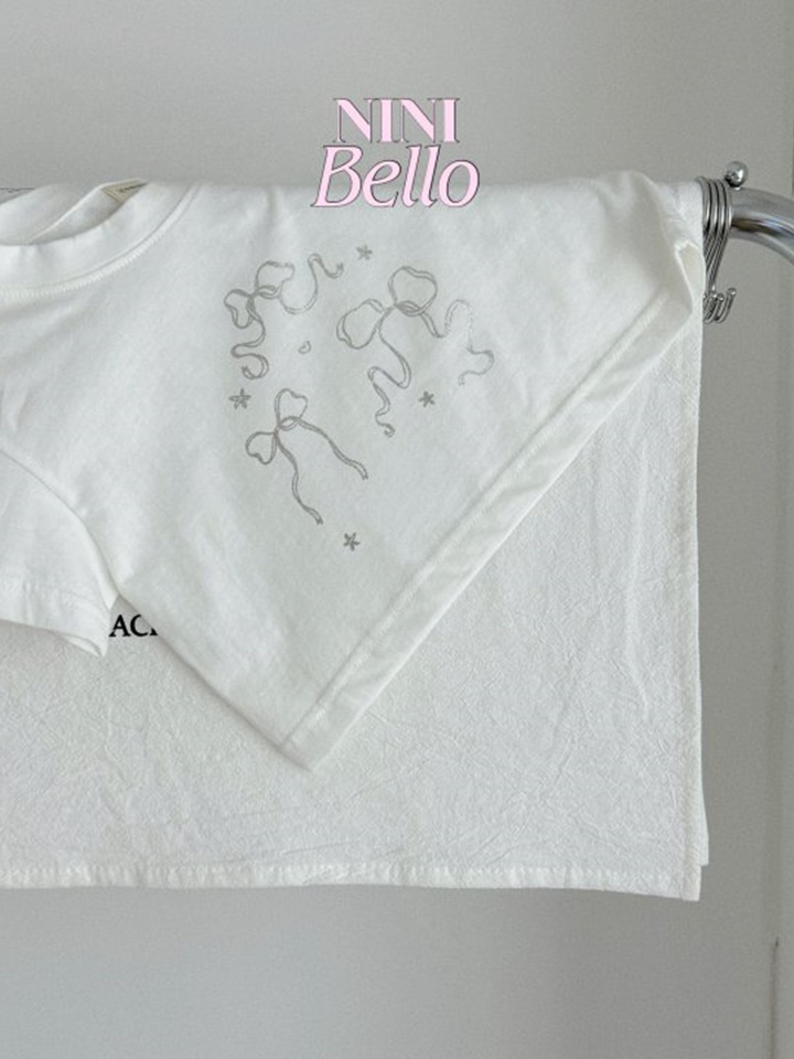 Silver Ribbon Crop Tee