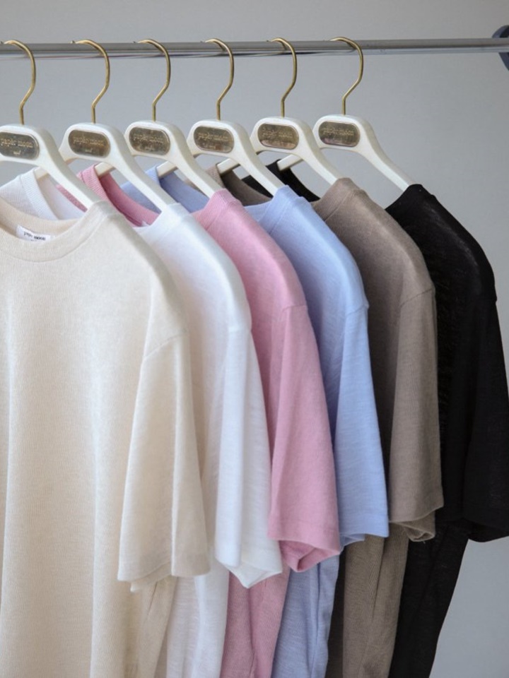 Knit Texture Loose Fit T Shirt