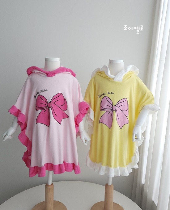 Ribbon Frill Towel Pancho