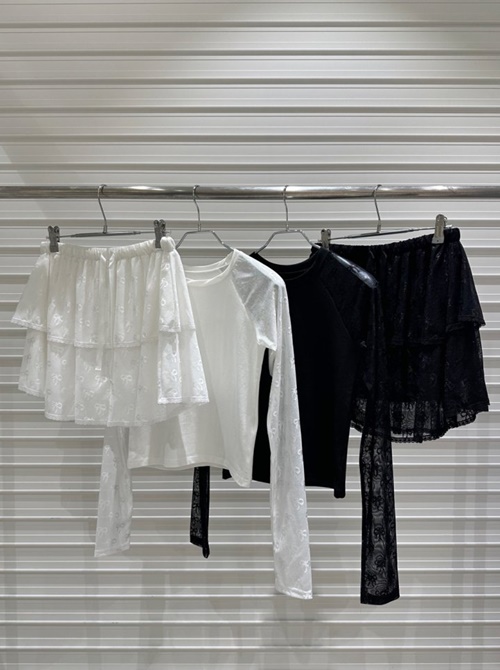 Creamy Ribbon Skirt