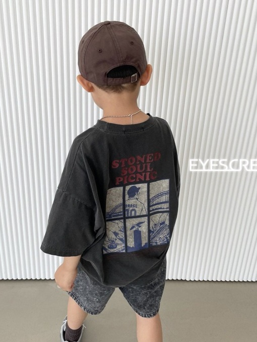 Cartoon Pigment Tee with Mom