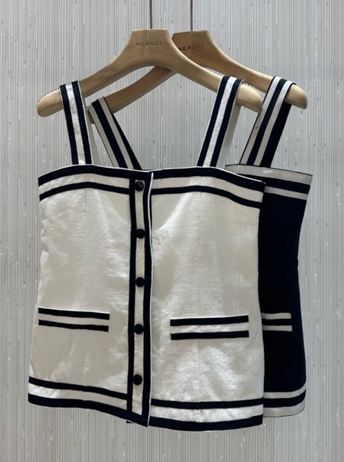 H Marine Sleeveless Blouse