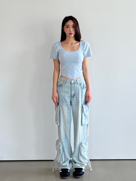 Ice Cargo Denim Pants