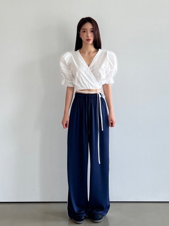 Crop Wrap Blouse
