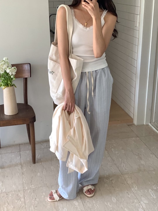 Solid Stripe Pants
