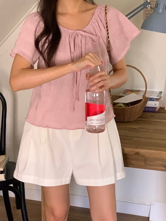 Check Embo Blouse