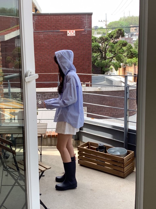 Cube Hood Check Shirt