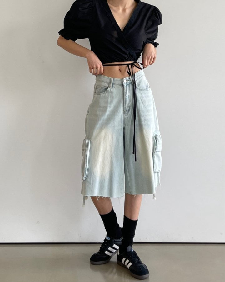 Another Avenue - Korean Women Fashion - #womensfashion - Crop Wrap Blouse - 9