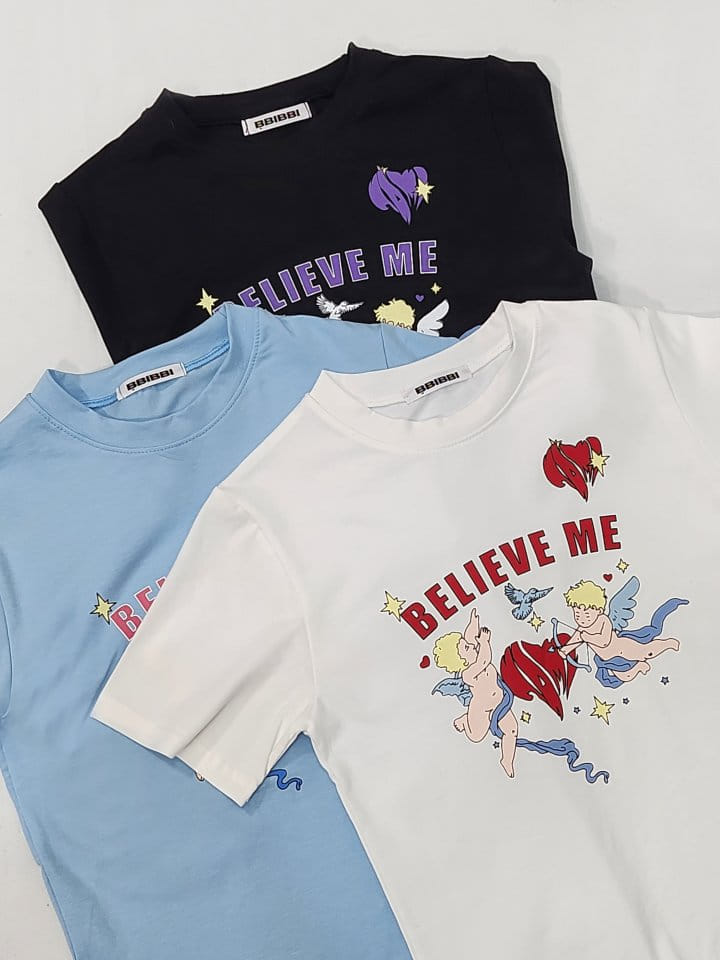 Bbibbi - Korean Women Fashion - #womensfashion - Believe Short Sleeve Tee