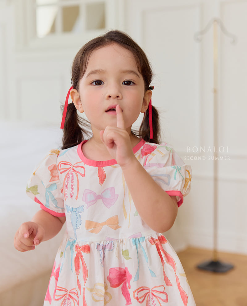 Bonaloi - Korean Children Fashion - #childofig - Ribbon Colored One-piece - 12