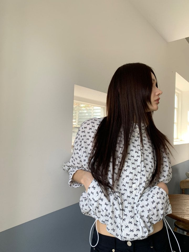 Bricklane - Korean Women Fashion - #shopsmall - Short Sleeve Ribbon Jumper - 3