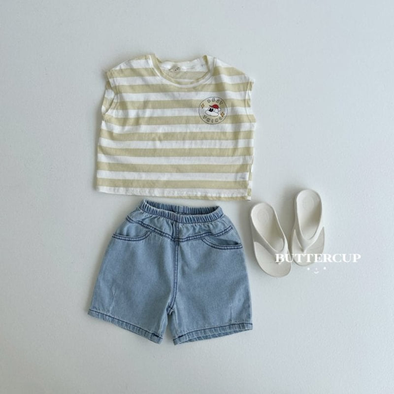 Buttercup - Korean Children Fashion - #kidsshorts - Dart Midi Denim Pants - 6