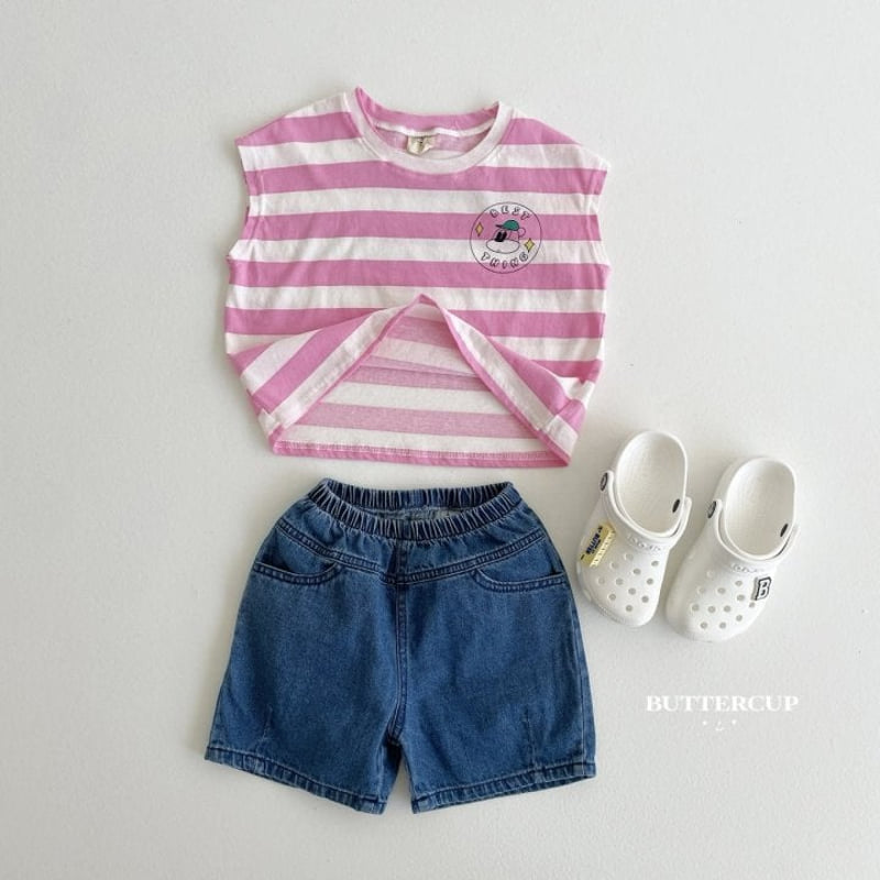 Buttercup - Korean Children Fashion - #kidzfashiontrend - Dart Midi Denim Pants - 8