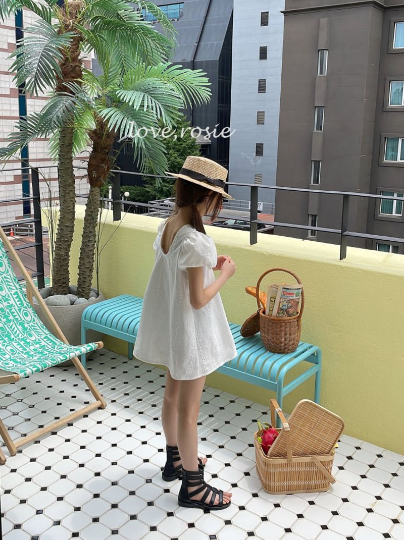 Love Rosie - Korean Children Fashion - #littlefashionista - Eyelet Mini One-piece - 4