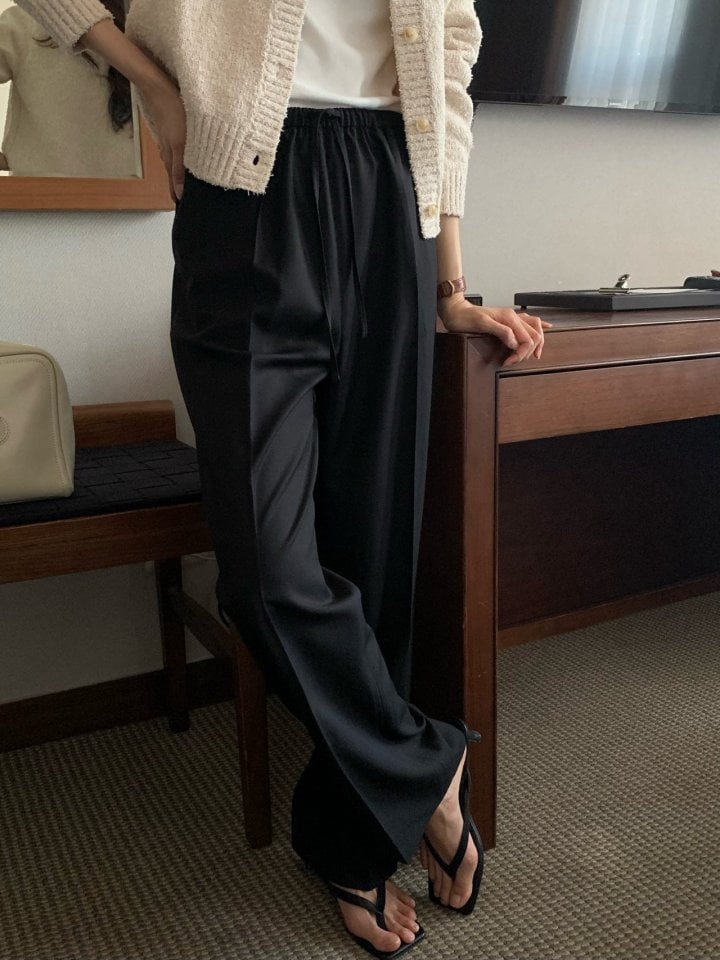 Moani - Korean Women Fashion - #momslook - Summer Wool Band Wide Pants - 2