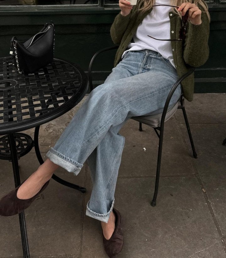 Moani - Korean Women Fashion - #momslook - Ayla Roll Up Wide Denim - 5