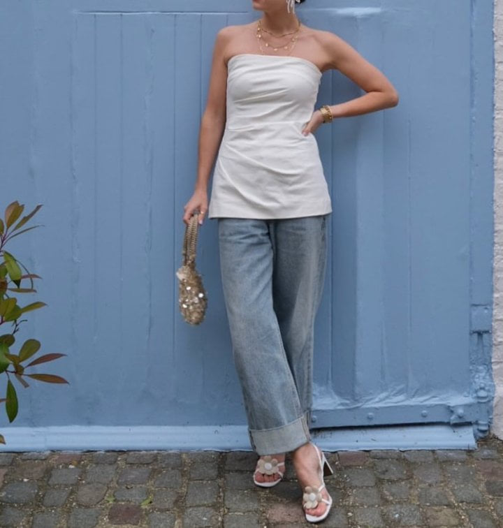 Moani - Korean Women Fashion - #womensfashion - Ayla Roll Up Wide Denim - 8