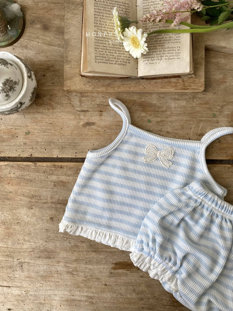 Mon Petit Bebe - Korean Baby Fashion - #babyoutfit - Baby Lauren Waffle Set - 7