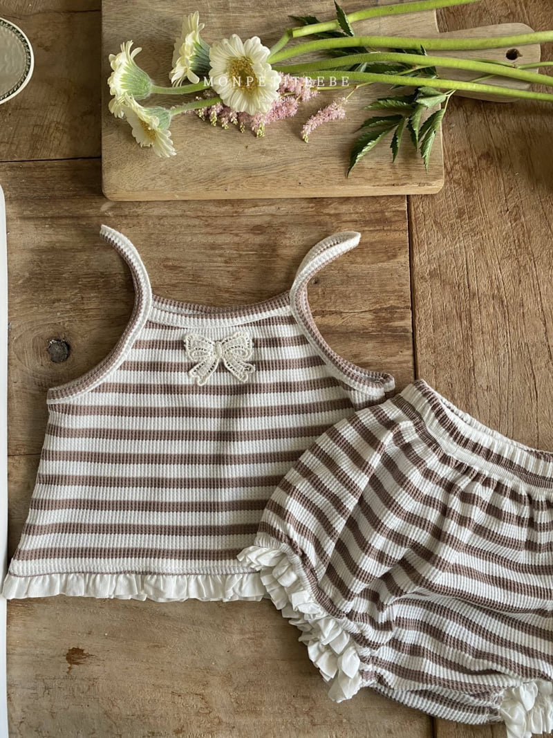Mon Petit Bebe - Korean Baby Fashion - #babyoutfit - Baby Lauren Waffle Set - 8