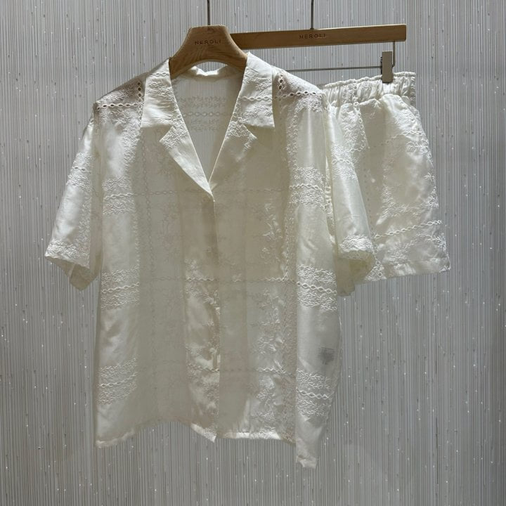 Neroli36 - Korean Women Fashion - #womensfashion - H Lace Blouse - 2