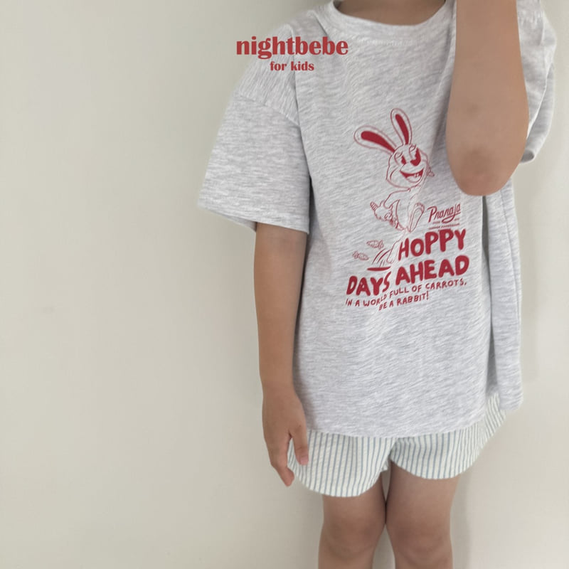 Night Bebe - Korean Children Fashion - #discoveringself - Happy Rabbit Tee - 8