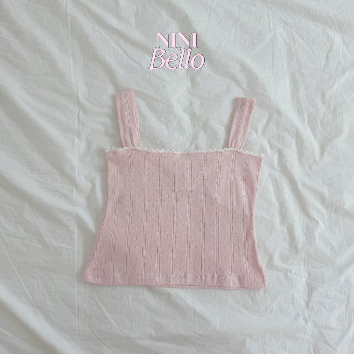 Ninibello - Korean Children Fashion - #designkidswear - Eyelet Ribbon Sleeveless Blouse - 7