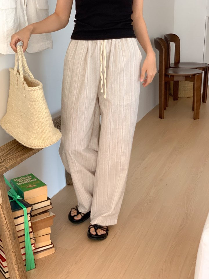 Osense - Korean Women Fashion - #momslook - Solid Stripe Pants - 12
