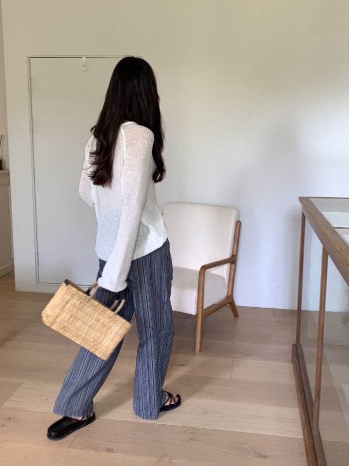 Osense - Korean Women Fashion - #momslook - Solid Stripe Pants - 8