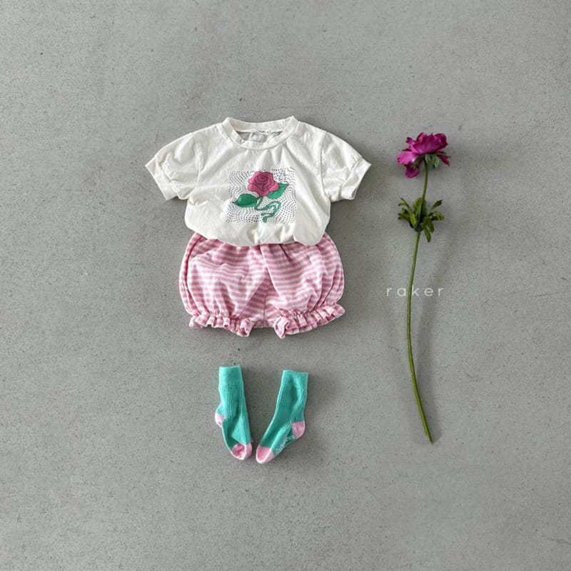 Raker - Korean Children Fashion - #kidzfashiontrend - Rose Shirring Tee - 5