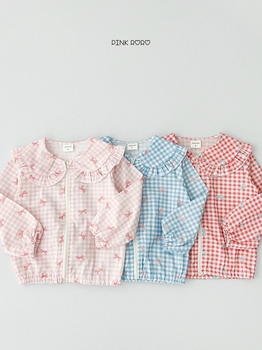 Frill Collar Ribbon Windbreaker
