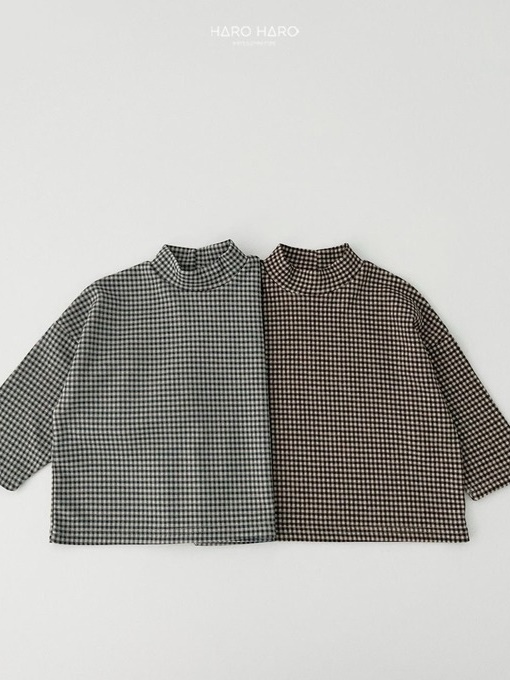 Check Half Turtleneck Tee