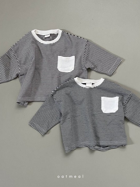 Merci Stripe Bebe Round Tee