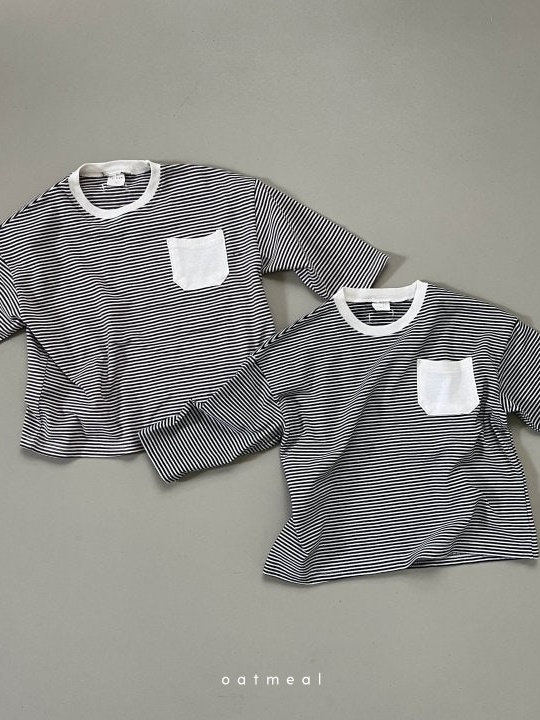 Merci Stripe Round Tee